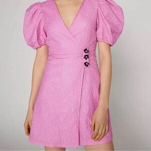 Hot pink wrap dress